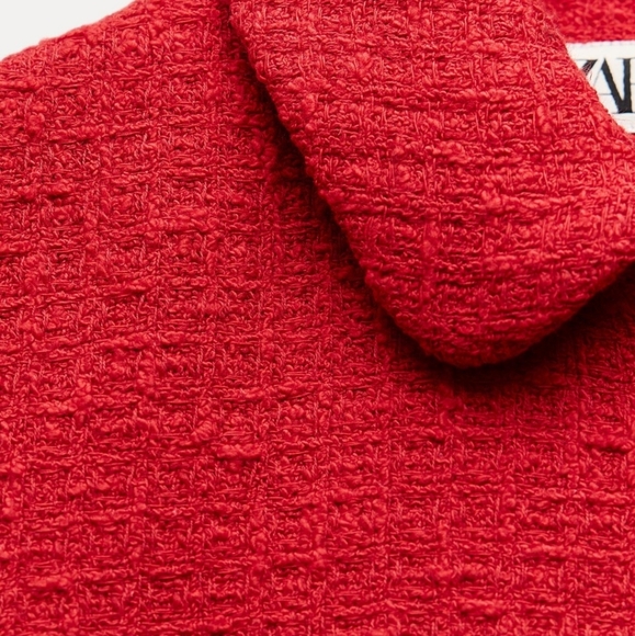 ZARA TEXTURED CROPPED JACKET ZW COLLECTION BNWT - Picture 5 of 7